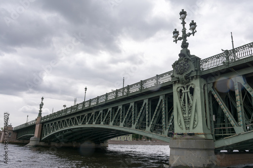 Trinity bridge over the Neva river in St. Petersburg
