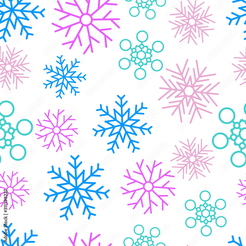 Seamless background with snowflakes Seamless background with snowflakes