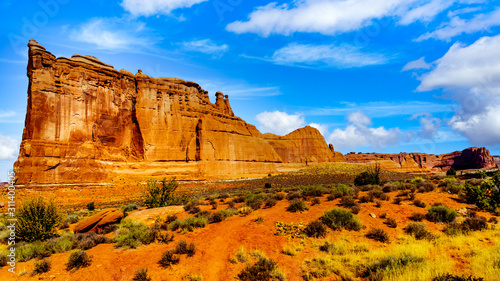 The Tower of Babel, a Sandstone Formation along the Arches Scenic Drive in Arches National Park near Moab, Utah, United States