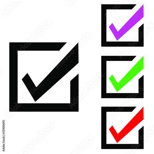 ok icon vector. check illustration sign. checkmark symbol, yes logo.