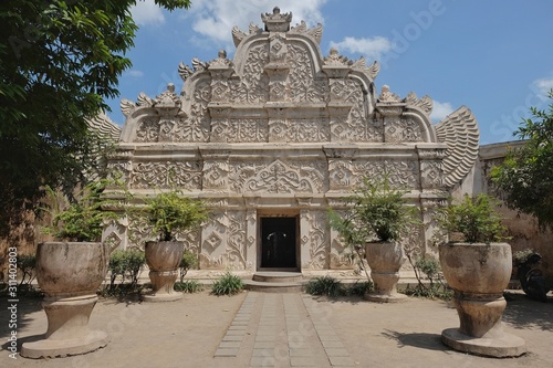 Taman Sari Water Castle, a historical site that was built during the time of the Kingdom of Yogyakarta Sri Sultan HB I. It has a unique architectural style that is a blend of Portuguese and Javanese.