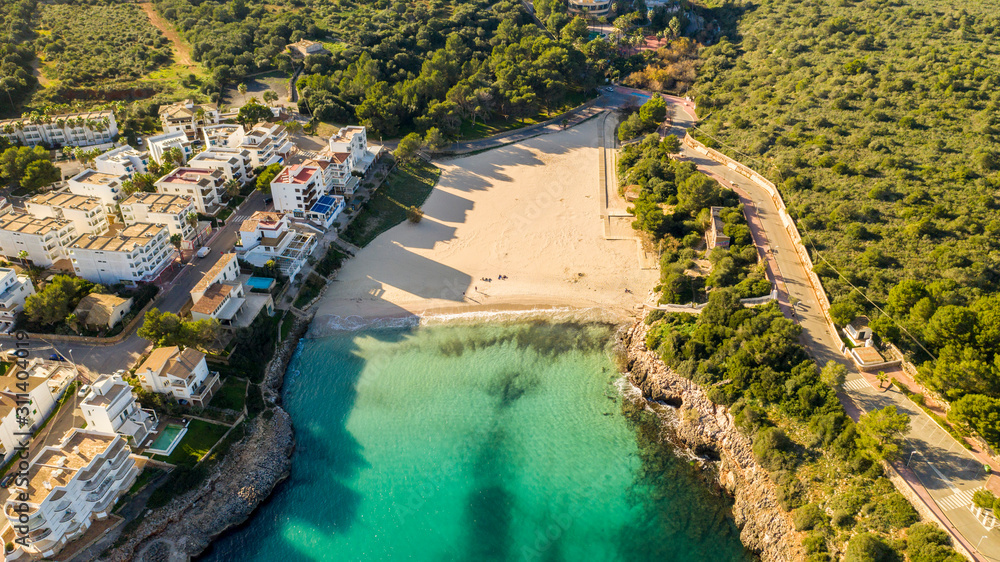 the Bay of Cala Ferrera Majorca, Spain