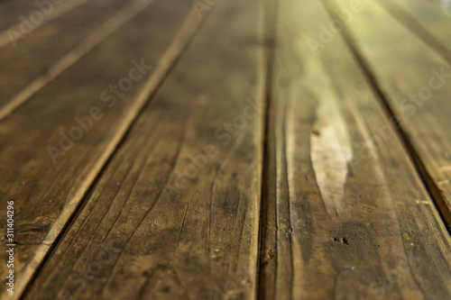 close up old wooden table