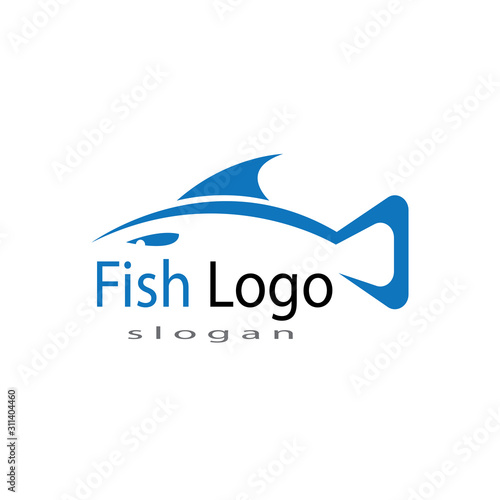 Fish logo template. Creative vector symbol