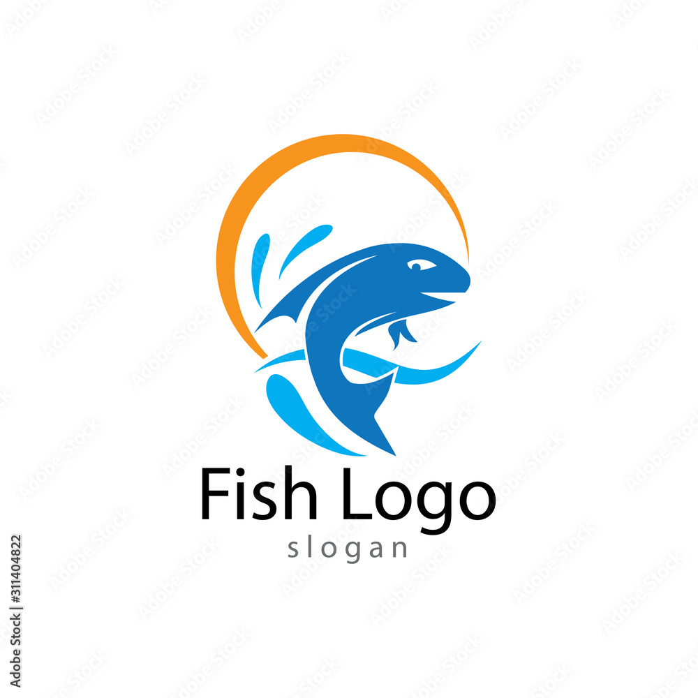 Fish logo template. Creative vector symbol Fish logo template. Creative vector symbol