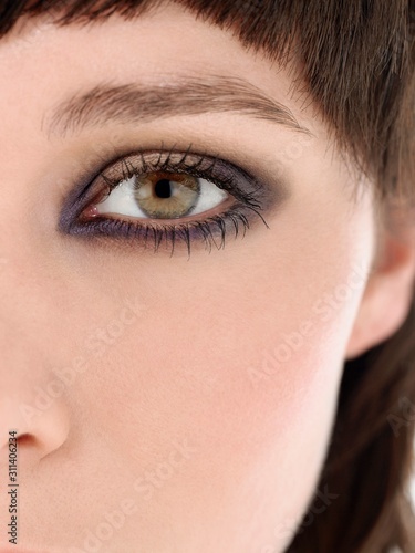 Fototapeta Naklejka Na Ścianę i Meble -  Extreme Closeup Of An Eye Makeup