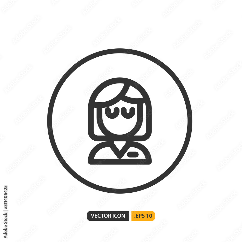 nurse icon in outline style. Vector logo design template. Modern design icon, symbol, logo and illustration. Vector graphics illustration and editable stroke. Isolated on white background. nurse icon in outline style. Vector logo design template. Modern design icon, symbol, logo and illustration. Vector graphics illustration and editable stroke. Isolated on white background.