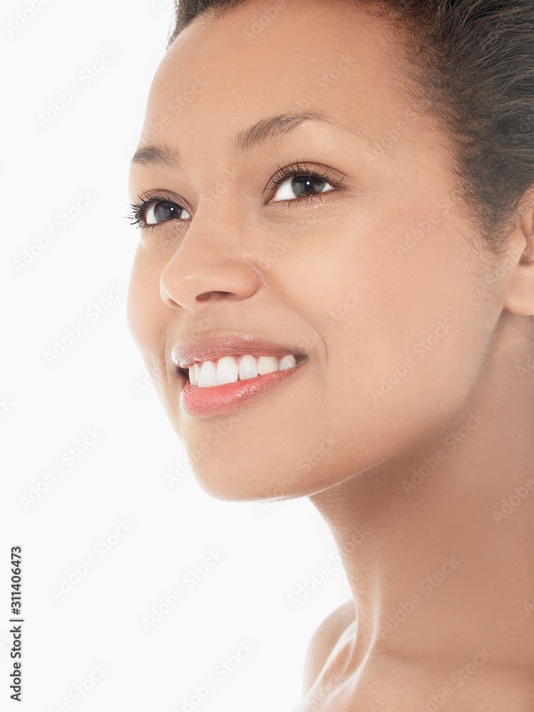 Headshot Of An Attractive Young Woman Smiling Headshot Of An Attractive Young Woman Smiling