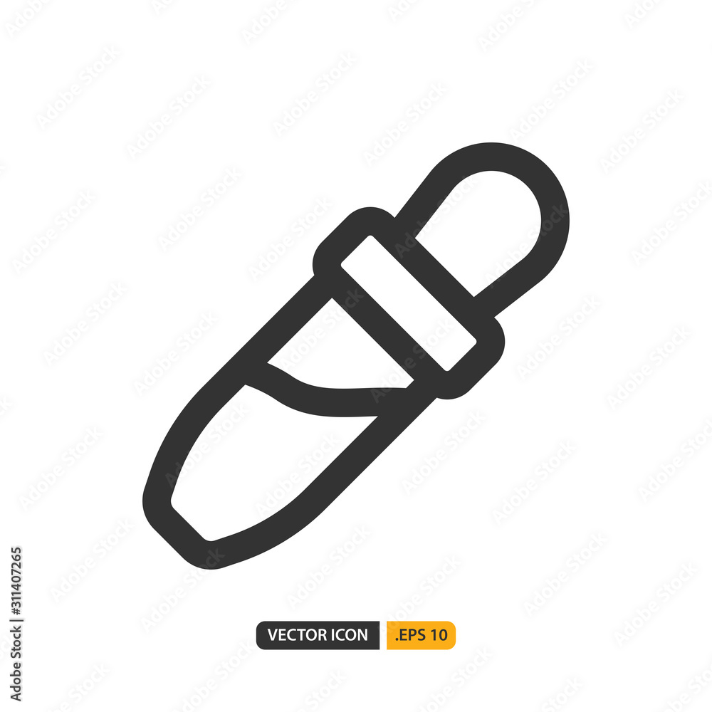 eyedropper icon in line style. Vector logo design template. Modern design icon, symbol, logo and illustration. Vector graphics illustration and editable stroke. Isolated on white background. eyedropper icon in line style. Vector logo design template. Modern design icon, symbol, logo and illustration. Vector graphics illustration and editable stroke. Isolated on white background.