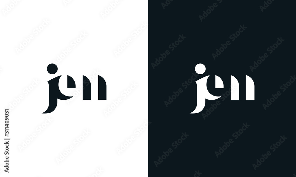 Minimalist abstract letter JEM Logo. This logo icon incorporate with ...