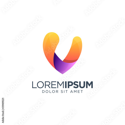 Letter V Logo Design