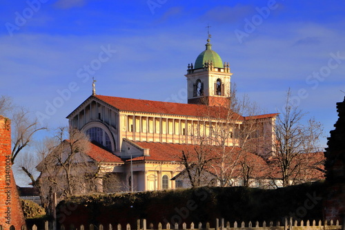novara cathedral in italy with the bell tower © picture10