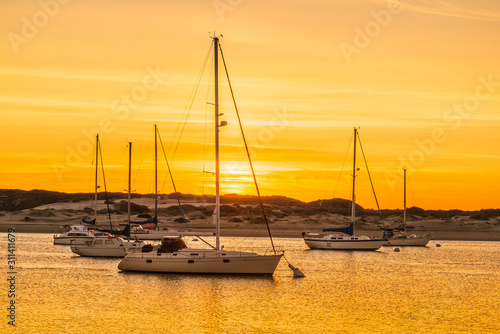 Sailboats, Morro Bay, Caifornia photo