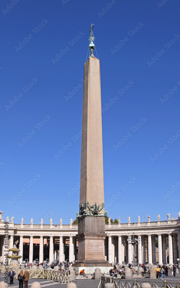 Obelisk Column at Square in Vatican