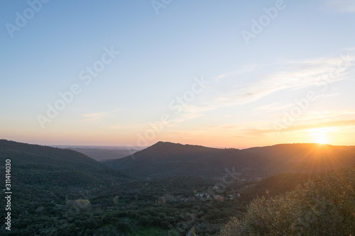 Sunset in the Sierra de Huelva