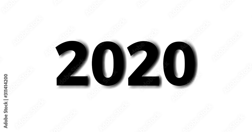 Happy new year 2020 text effect Happy new year 2020 text effect