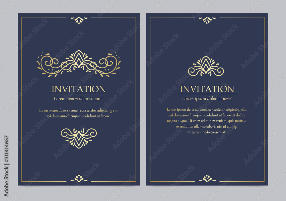 Collection of luxury invitation card