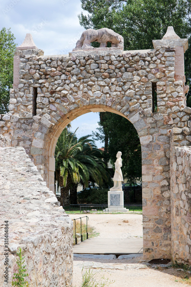 Ancient arch in Nafplio city, Peloponnese, Greece
