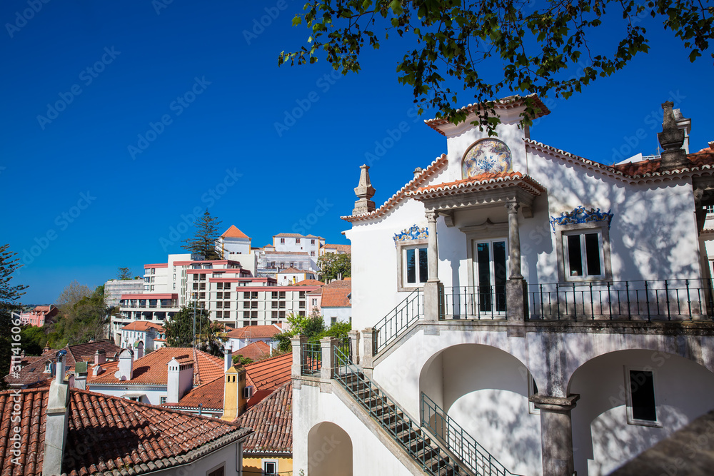 View of the city of Sintra in a beautiful early spring day