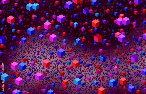  colored cubes