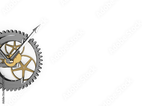 3d render of clock with euro sign on dial photo