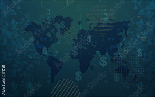 Abstract crypto currency illustration