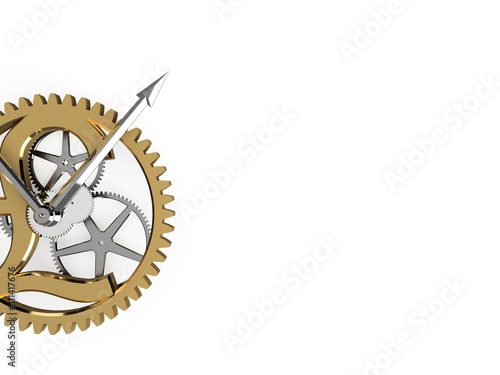 3d render of clock with British pound sign on dial photo