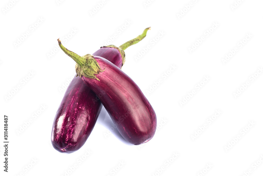 Eggplant or aubergine or brinjal vegetable isolated on a white background. Eggplant or aubergine or brinjal vegetable isolated on a white background.