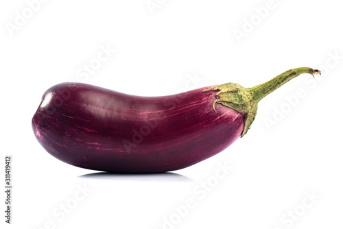 Canvas Print Eggplant or aubergine or brinjal vegetable isolated on a white background