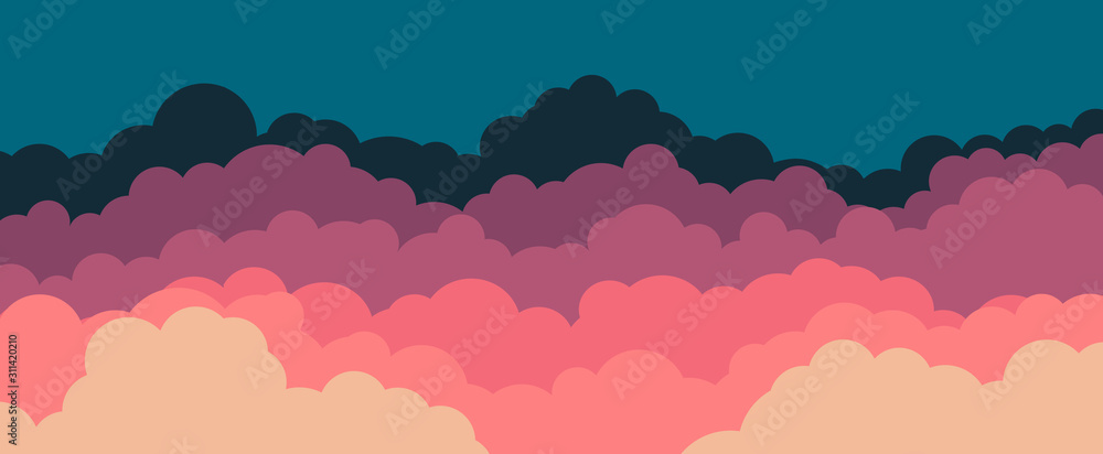 Sky and Clouds Background. Stylish design with a flat poster, flyers, postcards, web banners. Isolated Object. Vector illustration. Sky and Clouds Background. Stylish design with a flat poster, flyers, postcards, web banners. Isolated Object. Vector illustration.