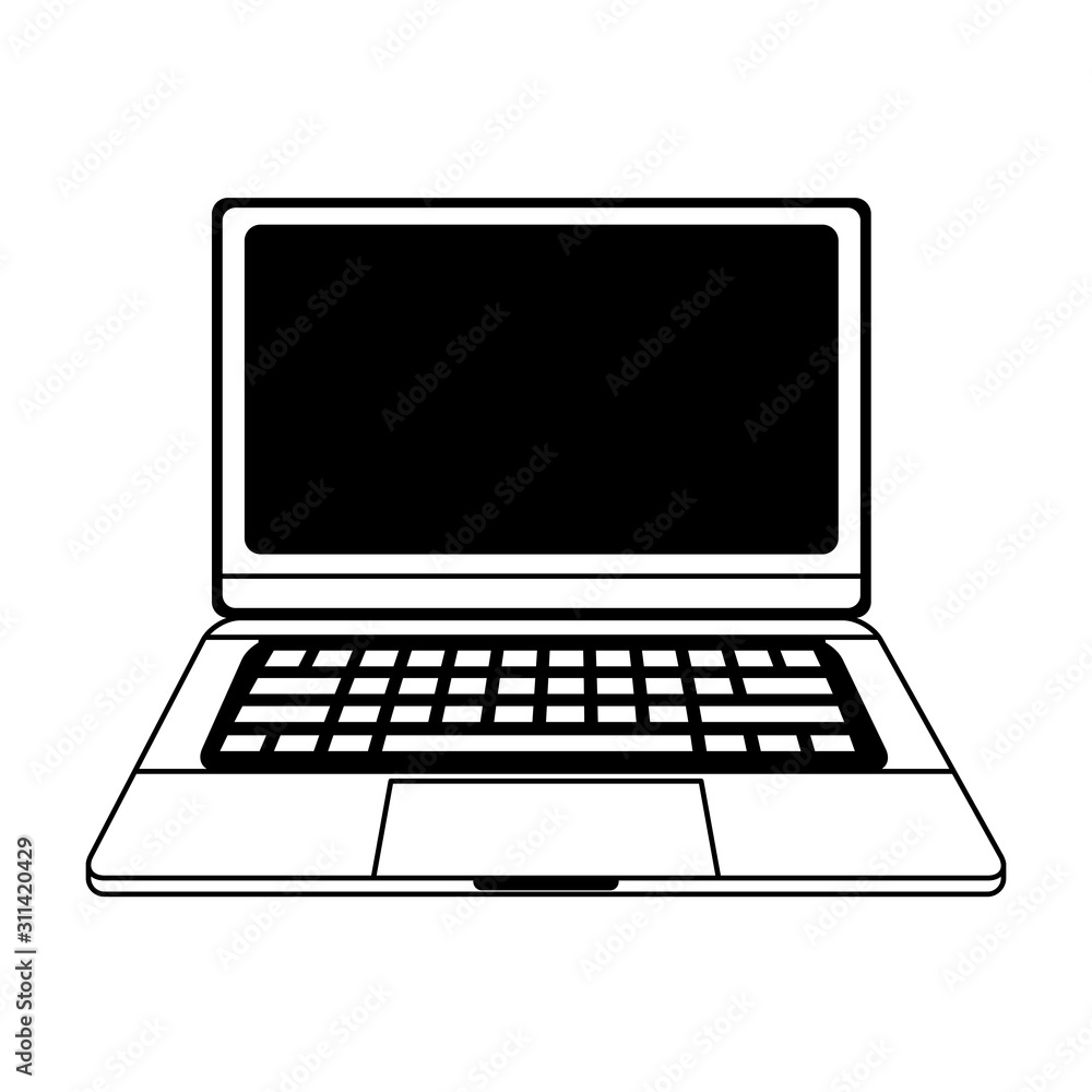 laptop computer device icon, flat design laptop computer device icon, flat design