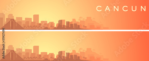 Cancun Beautiful Skyline Scenery Banner