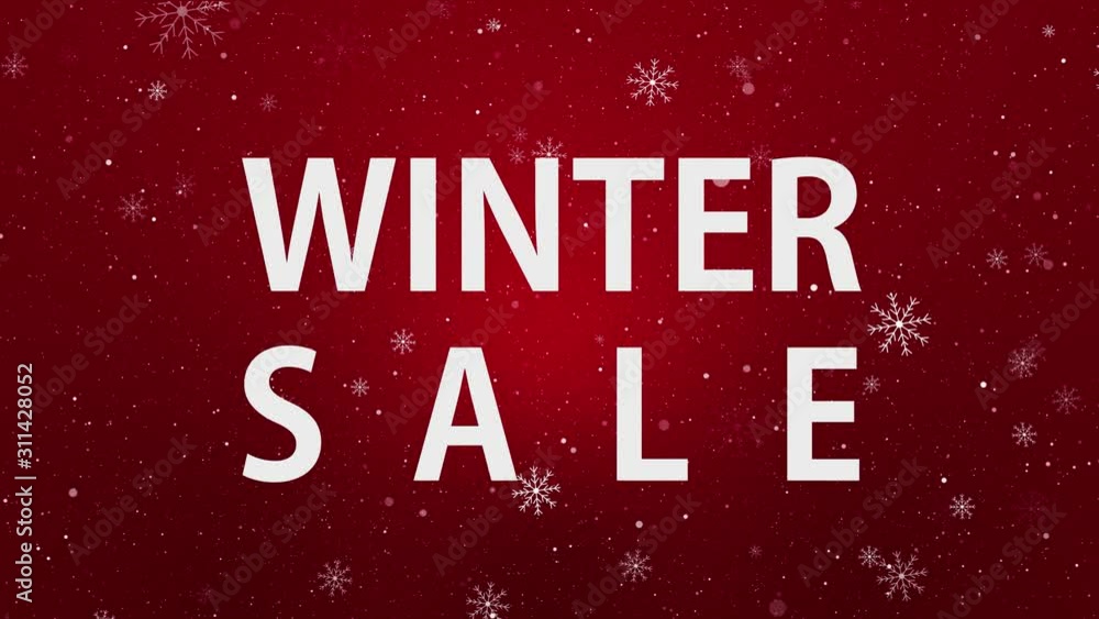 Winter Sale Text Loop Background. Video graphics design concept for sale campaigns, 10 minutes animation, white text on red background for winter season. Winter Sale Text Loop Background. Video graphics design concept for sale campaigns, 10 minutes animation, white text on red background for winter season.