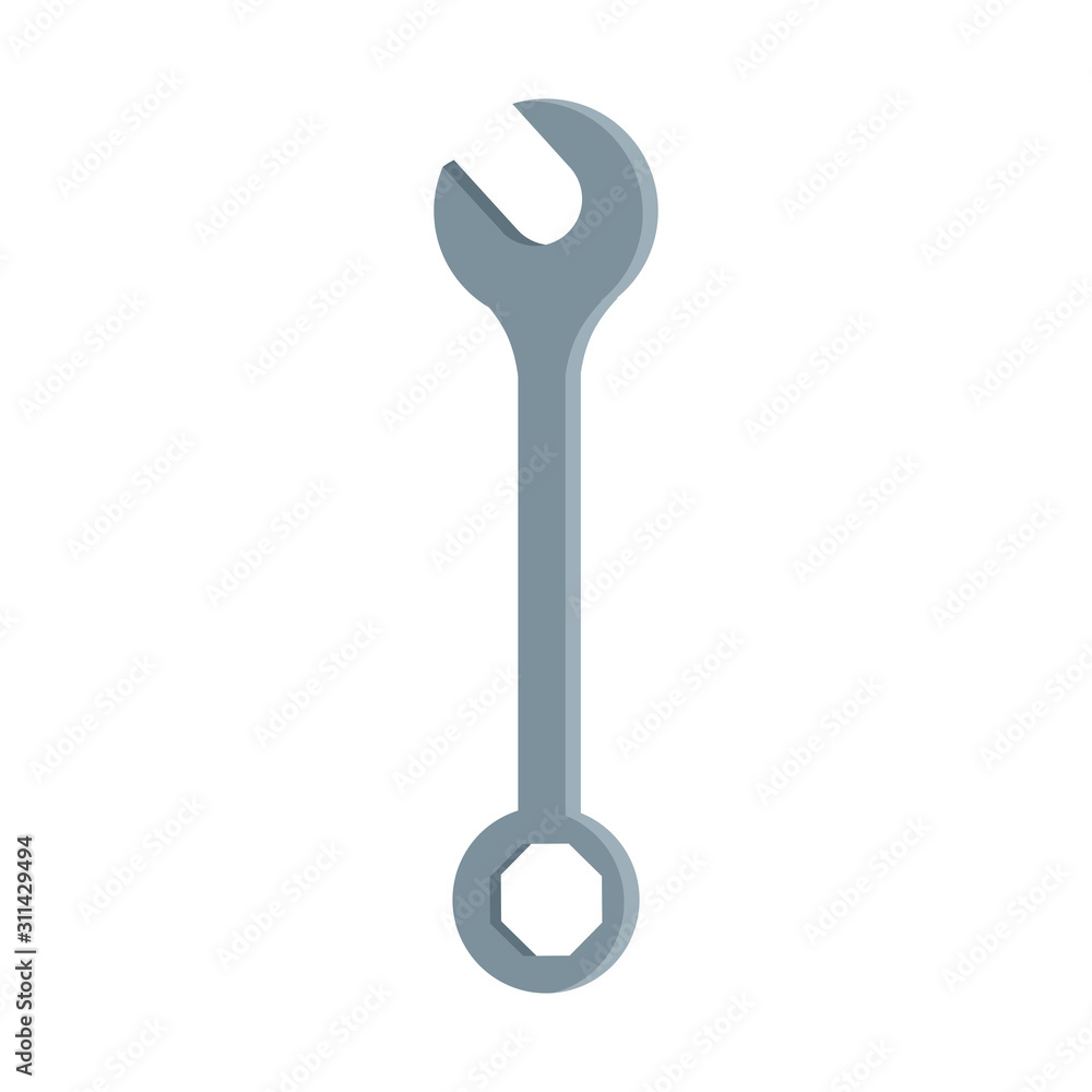 wrench tool icon, flat design wrench tool icon, flat design