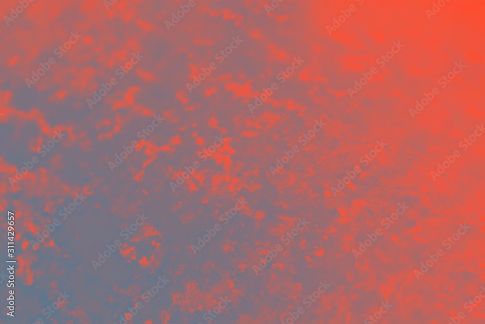 Obraz premium Bright red orange lush lava and gray gradient background. Metal iron pattern, patchy background