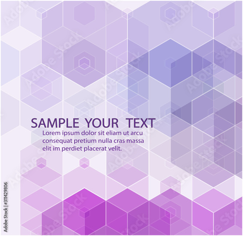 abstract blue, purple color hexagon background. geometric pattern with gradient. ideas for your business presentations, printing, design.