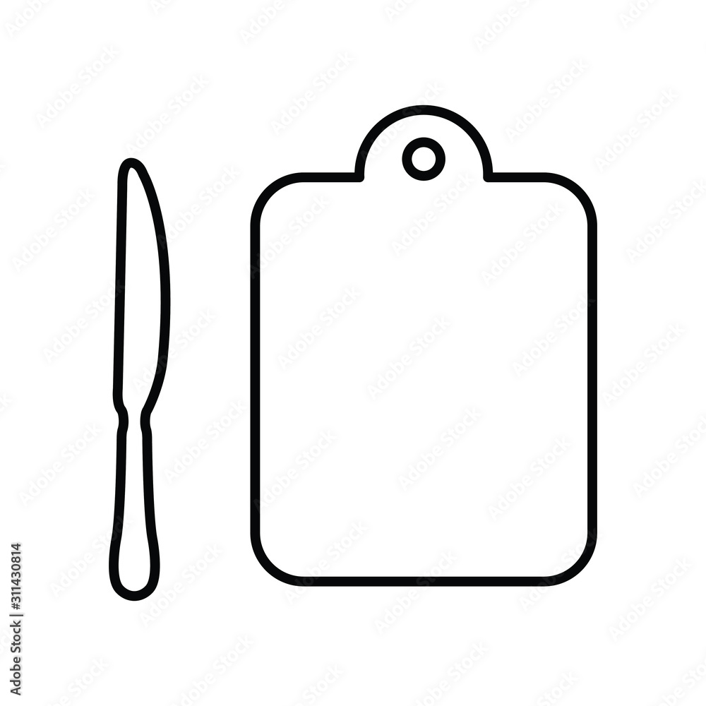 Fototapeta premium cut board vector icon. Cooking icon