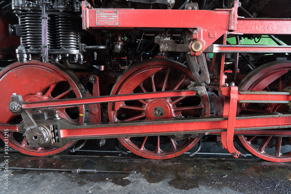 Antreibsgestänge einer Dampflokomotive