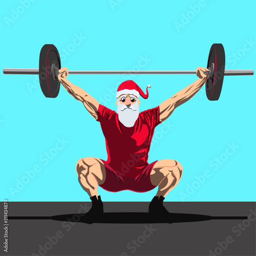 santa claus crossfit navideño