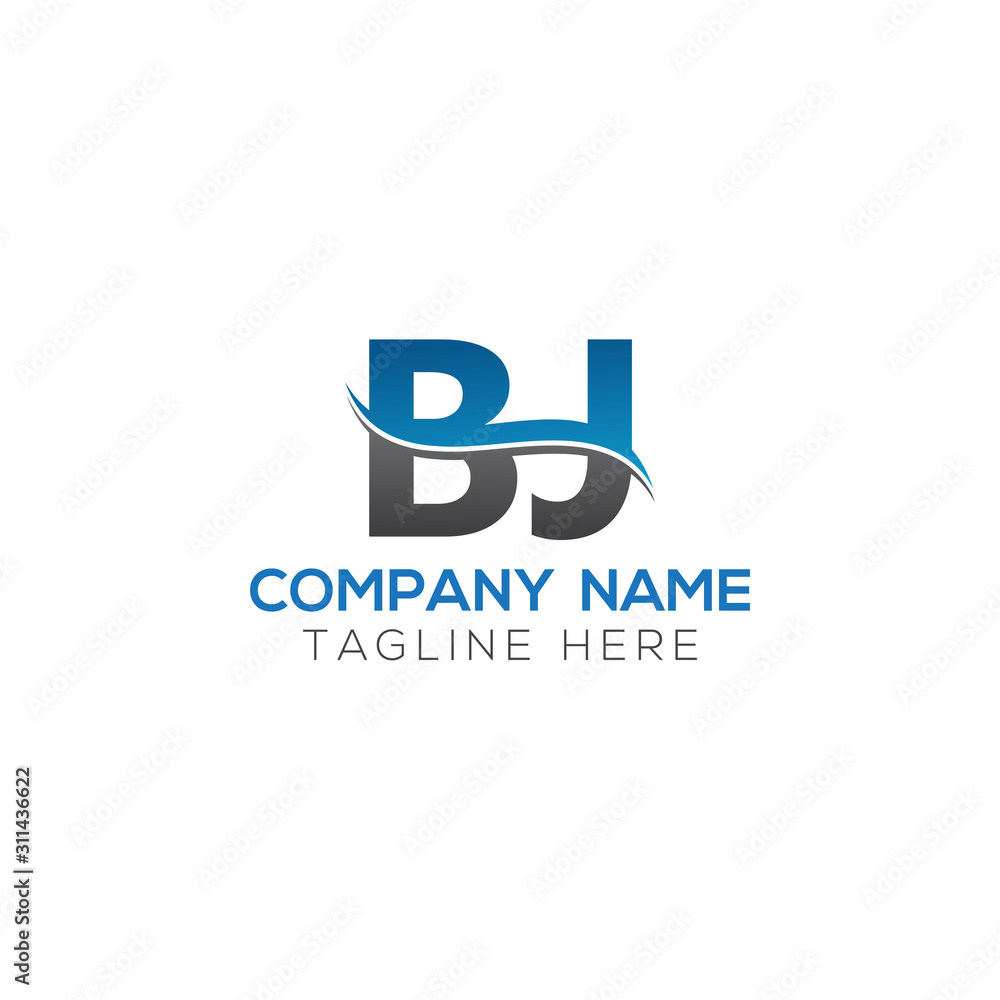 BJ Letter Logo With Water Wave Business Typography Vector Template. Creative Abstract Letter BJ Logo Design. BJ Letter Logo With Water Wave Business Typography Vector Template. Creative Abstract Letter BJ Logo Design.