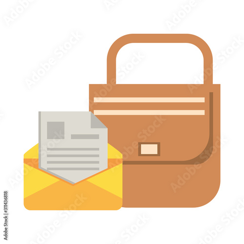 postal service handbag isolated icon