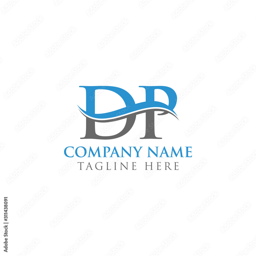 Initial DP Water Wave Letter Logo With Creative Modern Typography Vector Template. DP Logo Design Initial DP Water Wave Letter Logo With Creative Modern Typography Vector Template. DP Logo Design