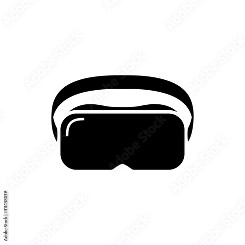 VR glasses vector virtual reality headset icon. Virtual reality helmet isolated goggles device illustration