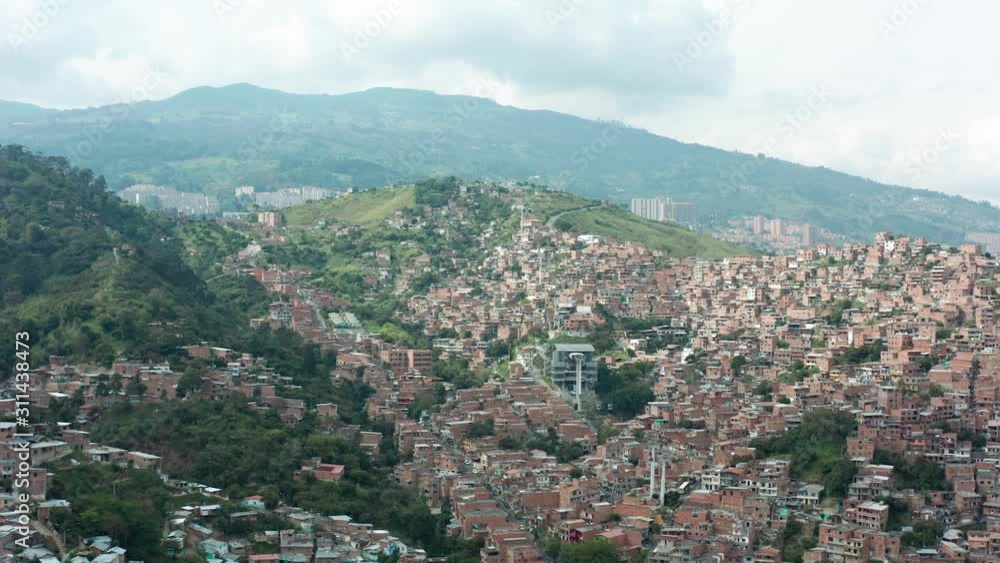 A beautiful overhead view of the city of Colombia A beautiful overhead view of the city of Colombia