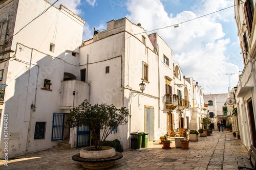 Typical alley in beautiful small town of Cisternino  Apulia  South Italy