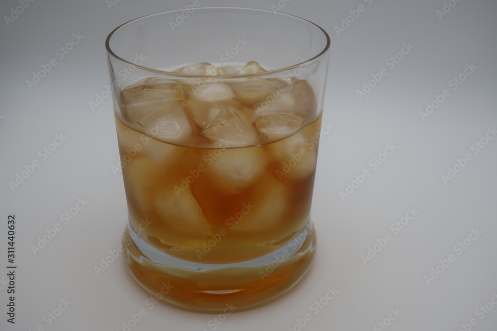 glass of whiskey with ice glass of whiskey with ice