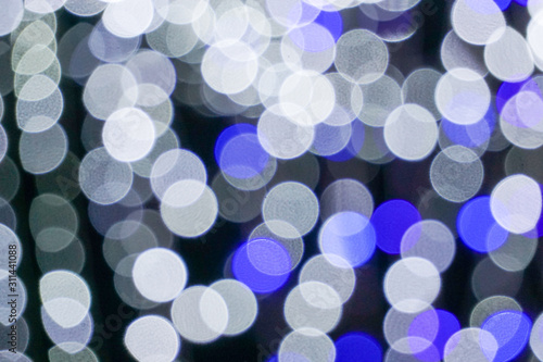 blur image of defocused bokeh lights background