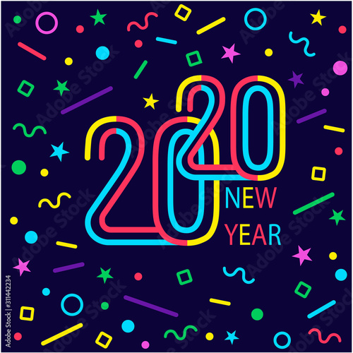  New Year s font composition 2020.