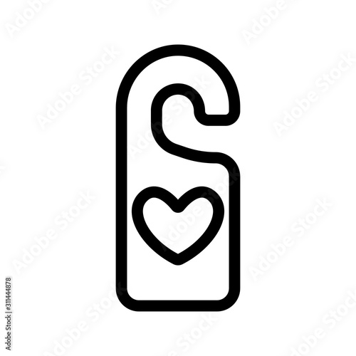 Do not disturb the icon vector. A thin line sign. Isolated contour symbol illustration