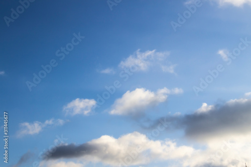 Cloud in the blue sky. A beautiful clouds against the blue sky background. Beautiful cloud pattern in the sky.
